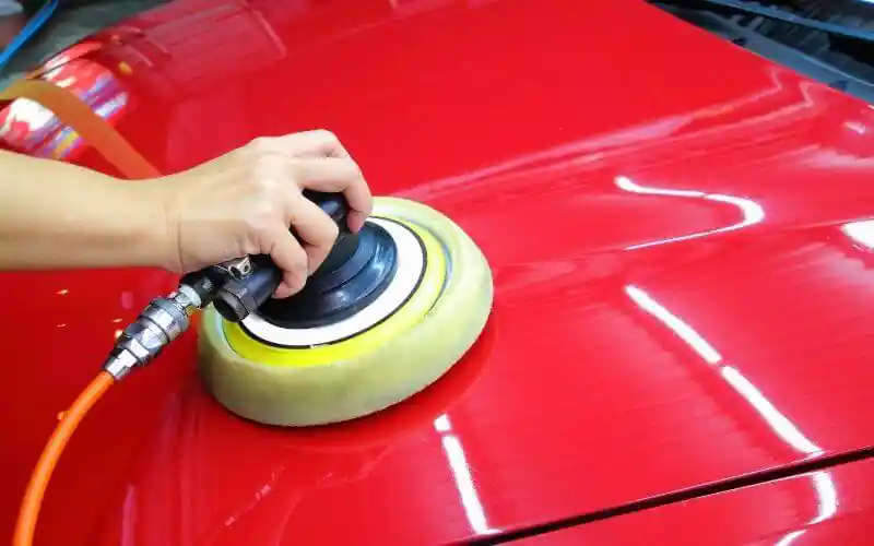 Polishing and Waxing car